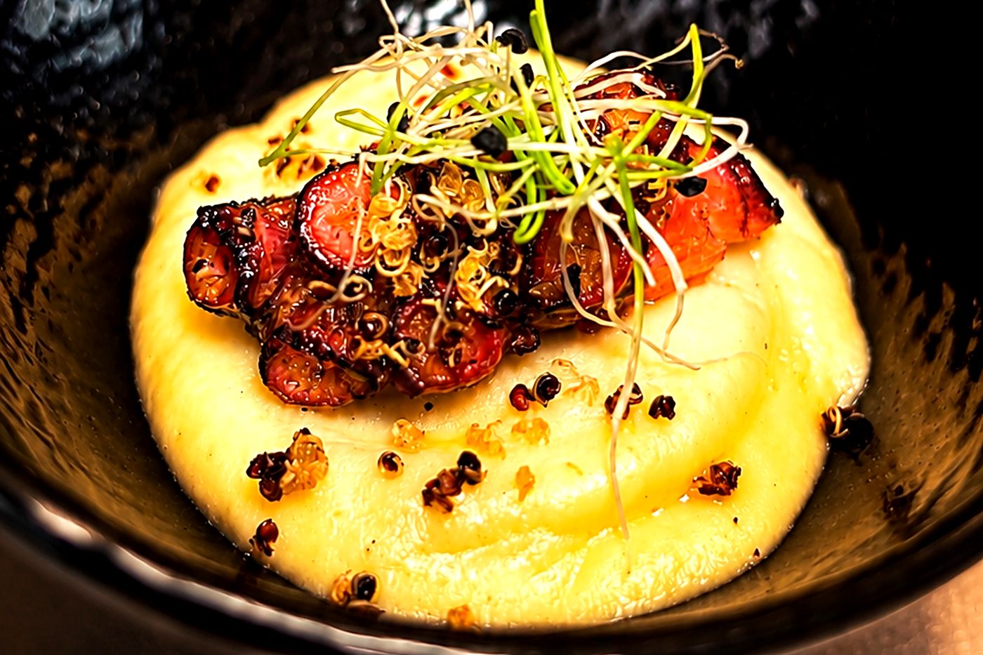 Plato de carne con parmentier
